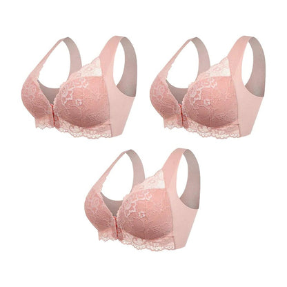 Roovilo™ Soutien-Gorge Sans Armatures à Ouverture Frontale – Offre Spéciale 3 pour le Prix d’1 | Confort & Maintien Élégant