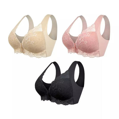 Roovilo™ Soutien-Gorge Sans Armatures à Ouverture Frontale – Offre Spéciale 3 pour le Prix d’1 | Confort & Maintien Élégant