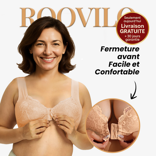 Roovilo™ Soutien-Gorge Sans Armatures à Ouverture Frontale – Offre Spéciale 3 pour le Prix d’1 | Confort & Maintien Élégant