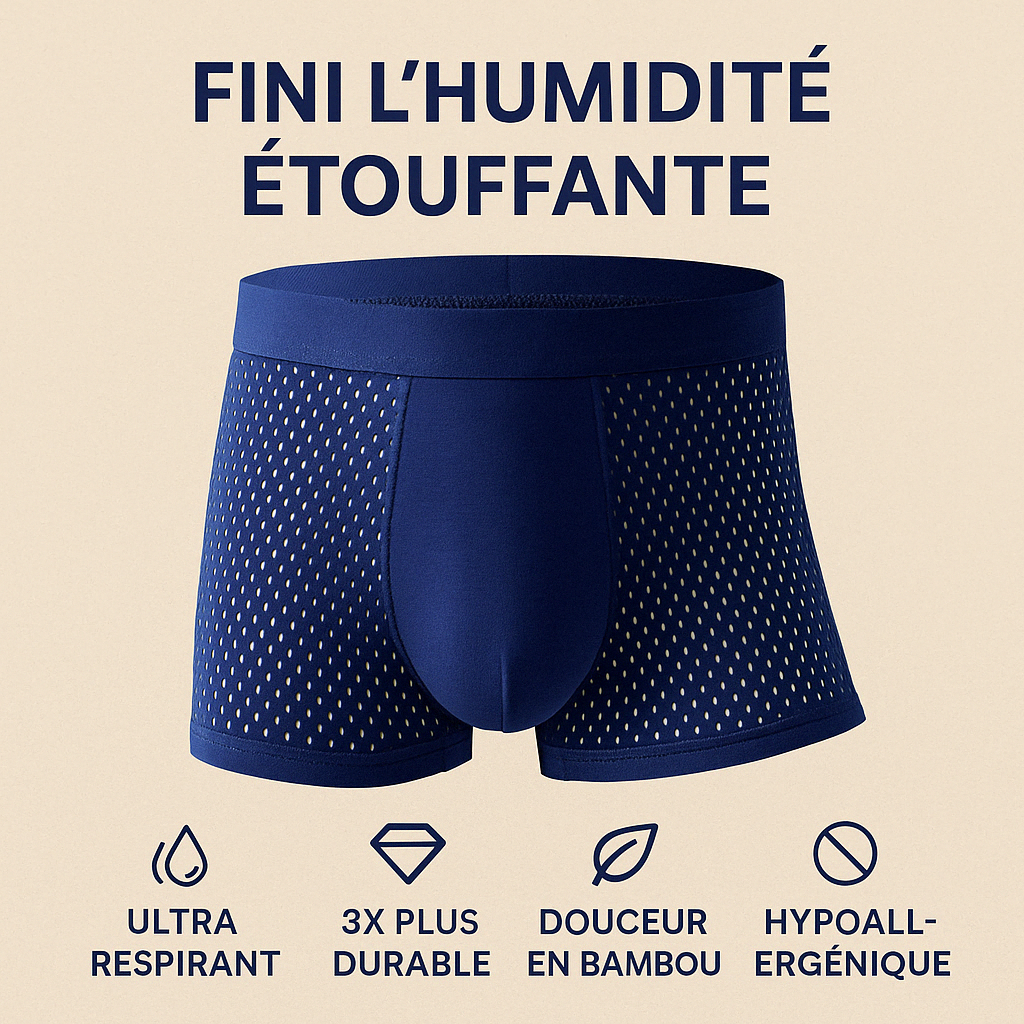 Roovilo™ Boxers Écologiques en Bambou – Douceur, Respirabilité et Confort Durable