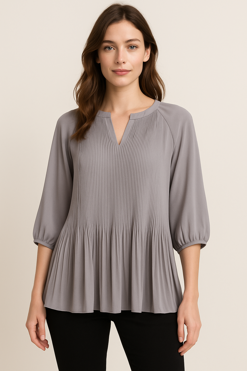 Roovilo Élise™ – Blouse Plissée Élégante et Confortable