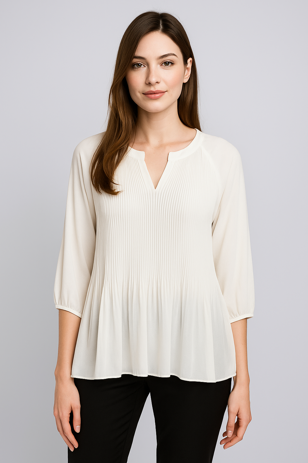 Roovilo Élise™ – Blouse Plissée Élégante et Confortable