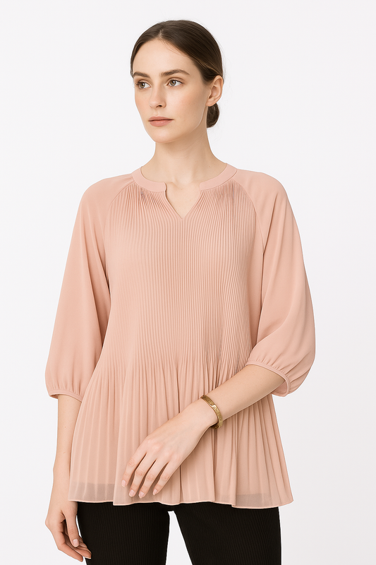 Roovilo Élise™ – Blouse Plissée Élégante et Confortable