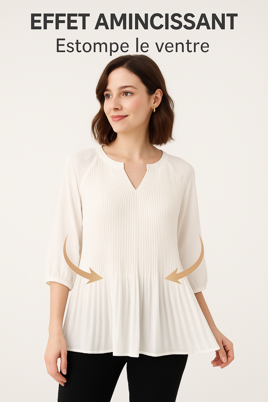 Roovilo Élise™ – Blouse Plissée Élégante et Confortable
