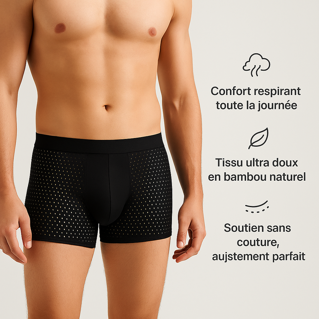 Roovilo™ Boxers Écologiques en Bambou – Douceur, Respirabilité et Confort Durable