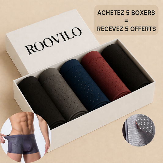 Roovilo™ Boxers Écologiques en Bambou – Douceur, Respirabilité et Confort Durable