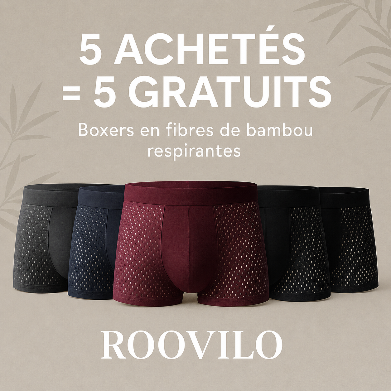 Roovilo™ Boxer Bambou – Confort Ultra-Respirant au Quotidien