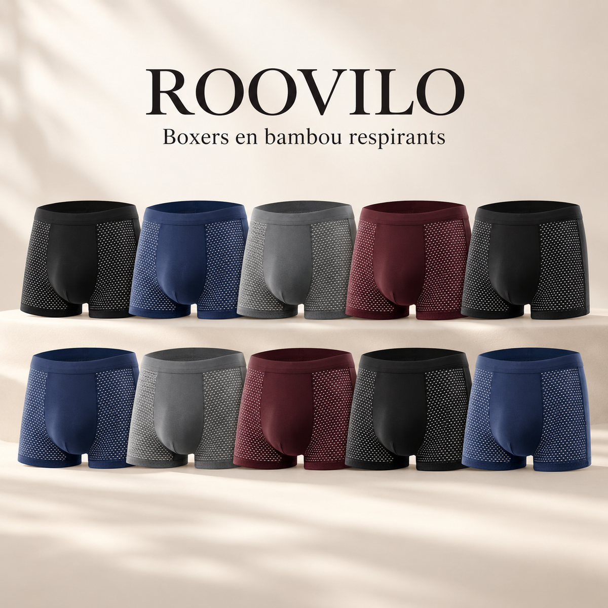 Roovilo™ Boxers Écologiques en Bambou – Douceur, Respirabilité et Confort Durable