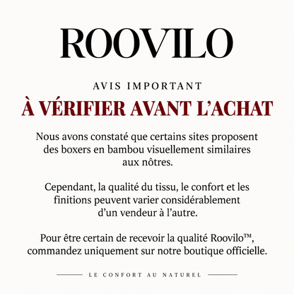 Roovilo™ Boxers Écologiques en Bambou – Douceur, Respirabilité et Confort Durable