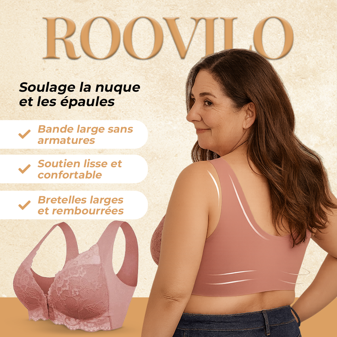 Roovilo™ Soutien-Gorge Sans Armatures à Ouverture Frontale – Offre Spéciale 3 pour le Prix d’1 | Confort & Maintien Élégant